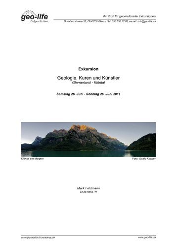 Exkursionsprogramm Glarnerland Klöntal - geo-life
