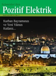 Schneider Electric'den Pozitif Elektrik - Kasım - Aralık 2008
