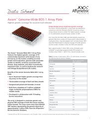 Data Sheet, Axiom Genome-Wide BOS 1 Array Plate