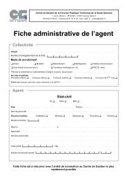 Fiche administrative de l'agent - Centre de gestion de la fonction ...