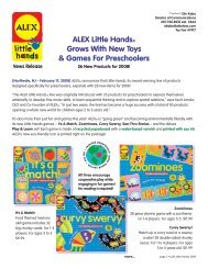 News Release - Alex Toys