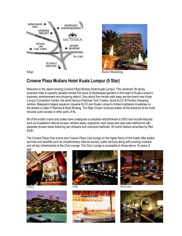 Crowne Plaza Mutiara Hotel Kuala Lumpur (5 Star) - Belantara ...