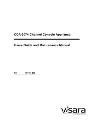 CCA-3074 User Guide and Maintenance Manual - Visara International