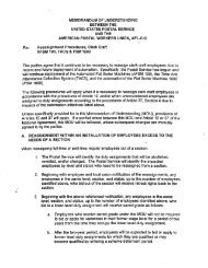 Memorandum of Understanding USPS/APWU, Clerk Craft Saved ...