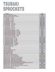 Made-to-Order Sprockets - Tsubaki