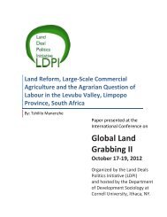 Land Reform, Large-Scale Commercial Agriculture and the