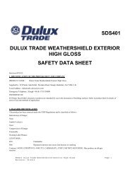 sds401 dulux trade weathershield exterior high gloss safety data sheet