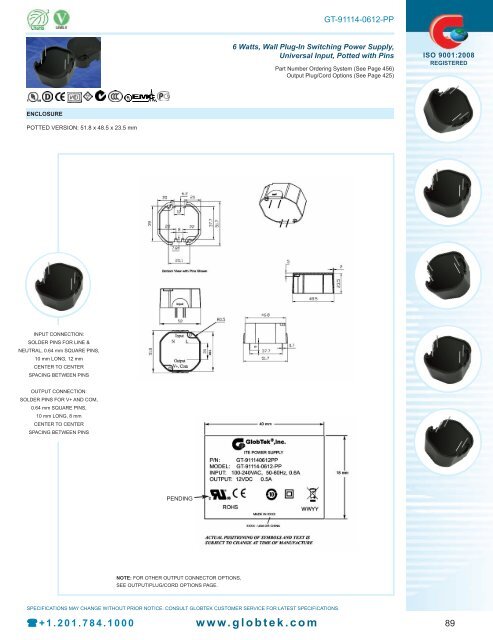 Globtek PoE injector GT-91085-1548