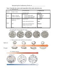 Interpreting the Sedimentary Rocks at