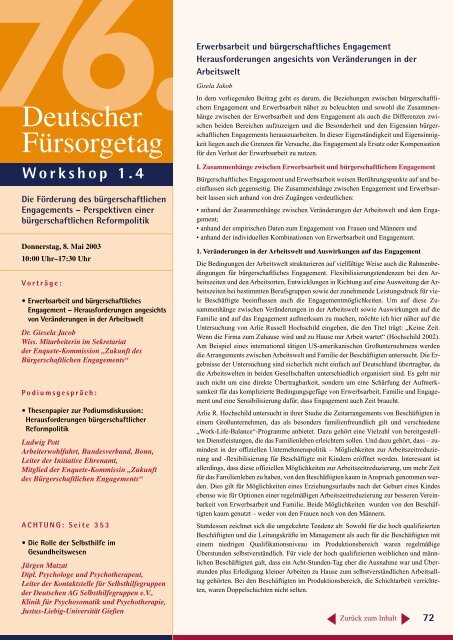 Workshop 1.6 - Deutscher Verein für öffentliche und private Fürsorge