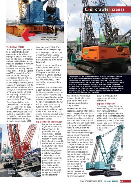 crawler cranes c&a - Vertikal.net