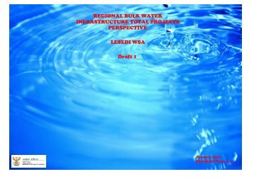 Planning & Information 5 Water Infrastructure Status & Intervention ...