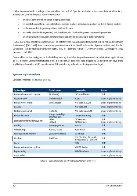 Statusrapport 2005 - EPJ-Observatoriet