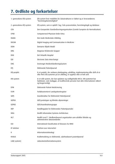 Statusrapport 2005 - EPJ-Observatoriet