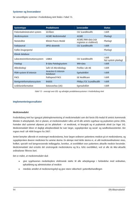 Statusrapport 2005 - EPJ-Observatoriet