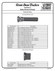 Wheel Studs & Nuts - Great Dane Trailers