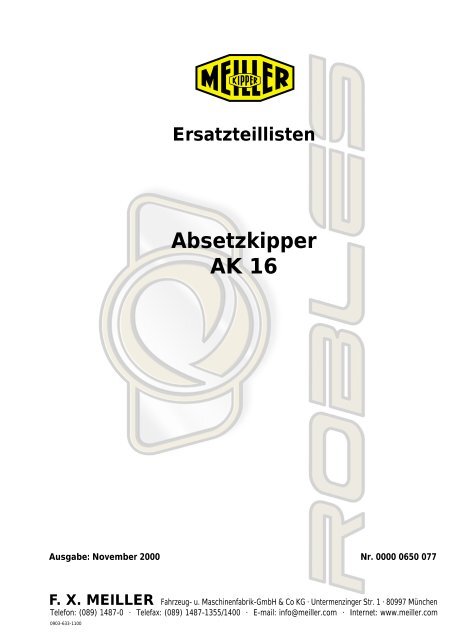 Absetzkipper AK 16 - EXTRANET FACILISWEB