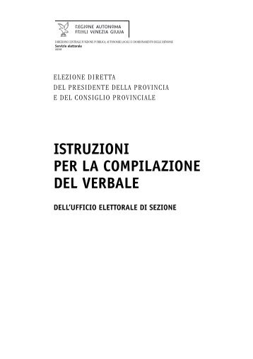 istruzioni per la compilazione del verbale - Sistema delle autonomie ...
