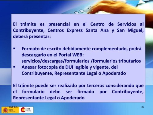 servicios por internet - Ministerio de Hacienda