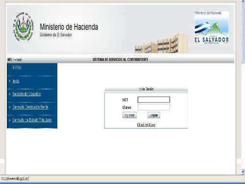 servicios por internet - Ministerio de Hacienda