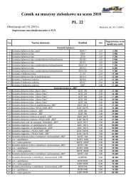 PL. 22 Cennik na maszyny zielonkowe na sezon 2010 - Samasz