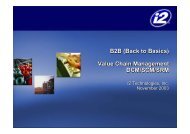 B2B (Back to Basics) Value Chain Management DCM/SCM/SRM ...