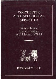 Animal Bones from Excavations in Colchester, 1971-85