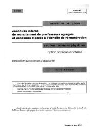 Agrégation interne 2005 sciences physiques Epreuve de chimie