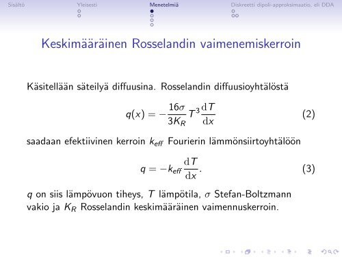 LÃ¤mpÃ¶sÃ¤teily huokoisessa aineessa