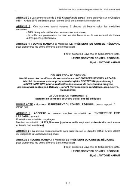 4ème trimestre - Région Guyane