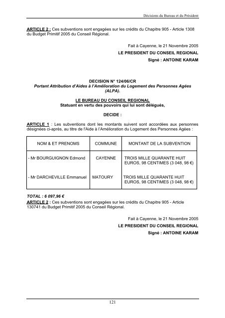 4ème trimestre - Région Guyane