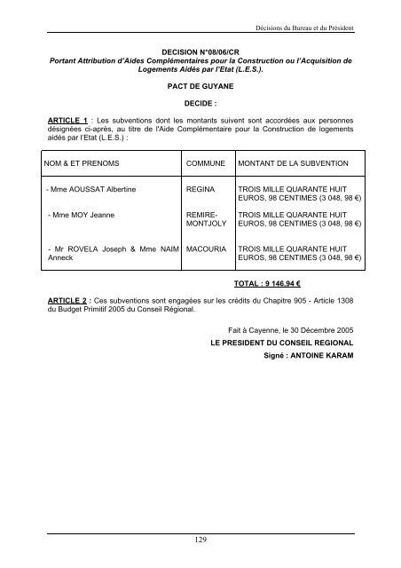 4ème trimestre - Région Guyane