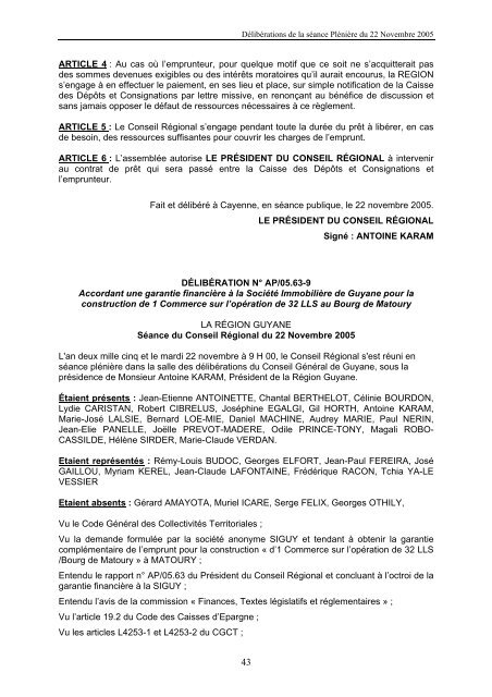 4ème trimestre - Région Guyane