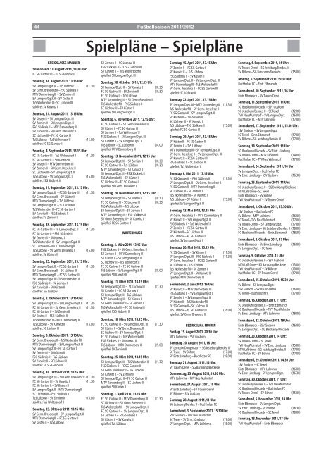 Spielpläne - Elbe-Jeetzel-Zeitung