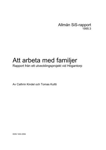 1995:3 Att arbeta med familjer - Statens Institutionsstyrelse