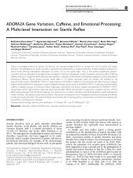 ADORA2A Gene Variation, Caffeine, and Emotional Processing: A ...