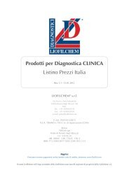 Prodotti per Diagnostica CLINICA Listino Prezzi Italia - Liofilchem