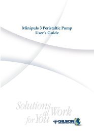 Minipuls 3 Peristaltic Pump User's Guide