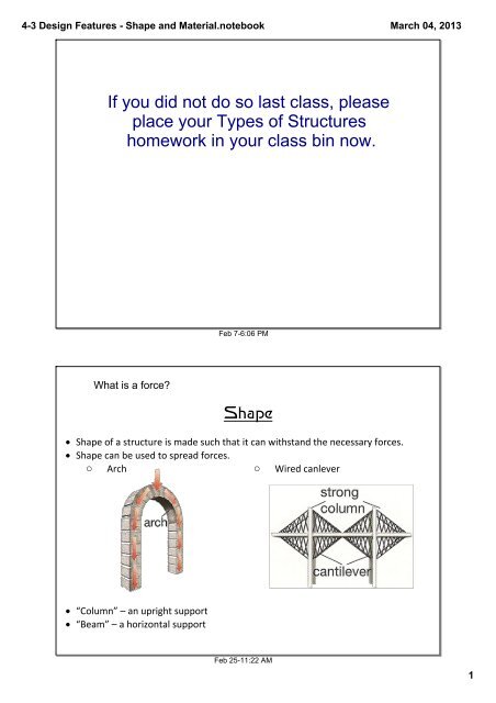 4-3 Design Features - Shape and Material.notebook