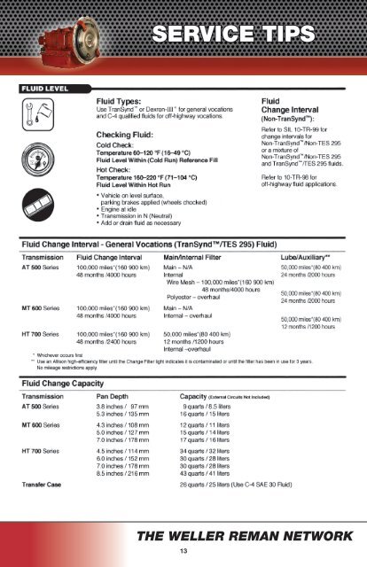 AT500 OWNERS MANUAL - weller truck parts