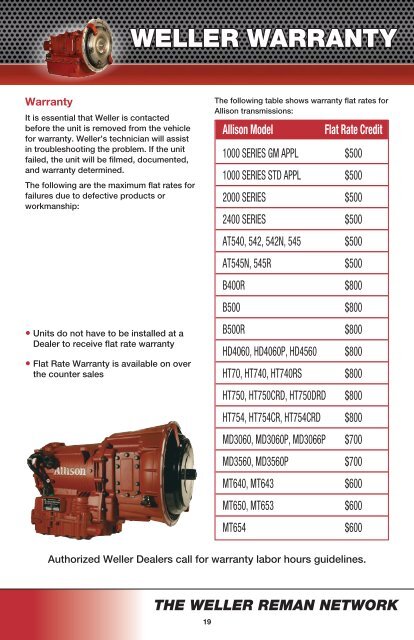 AT500 OWNERS MANUAL - weller truck parts