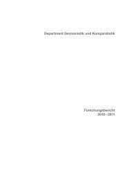 Forschungsbericht 2010 â 2011 Department Germanistik und ...