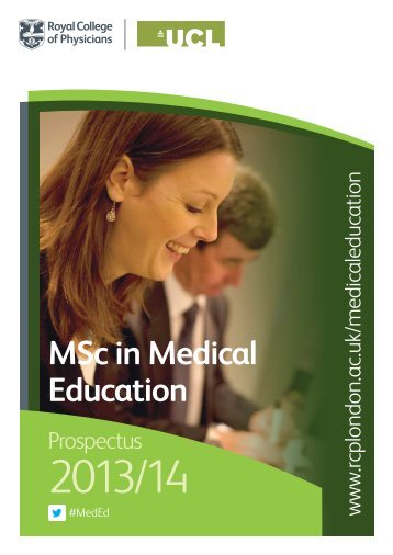 MSc in Medical Education 2013/14 prospectus - Royal College of ...