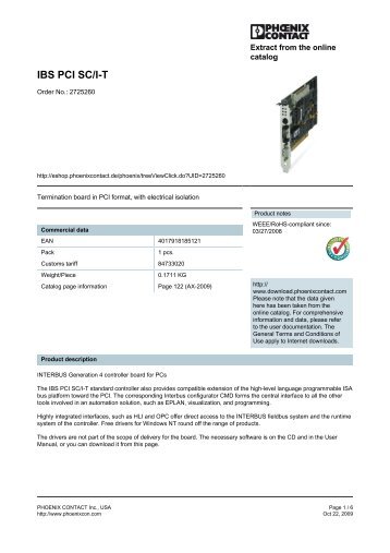 IBS PCI SC/I-T - IEC Supply, LLC