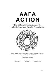 AAFA ACTION - Alford American Family Association