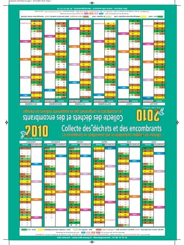 TÃ©lÃ©chargez le calendrier des collectes, en cliquant ici (PDF). - Massy