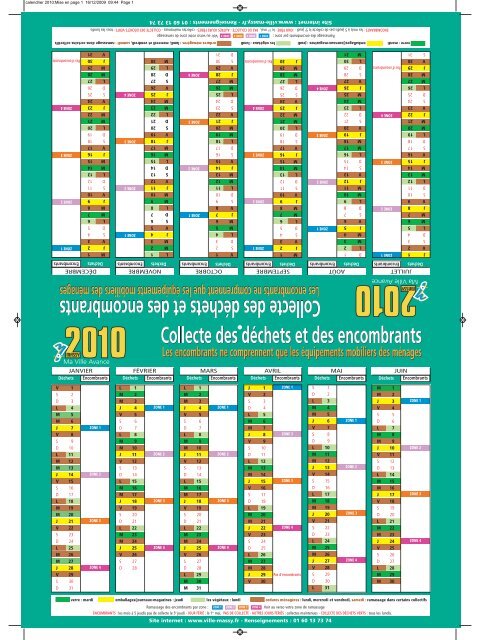 TÃ©lÃ©chargez le calendrier des collectes, en cliquant ici (PDF). - Massy