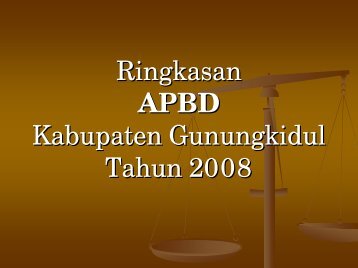Ringkasan APBD Kabupaten Gunungkidul Tahun 2008