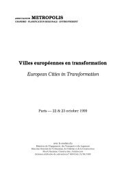 Villes europÃ©ennes en transformation. European cities in ... - Urbamet