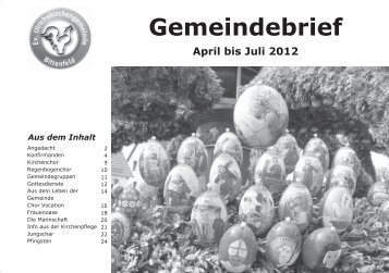 Gemeindebrief April bis Juli 2012 - Bittenfeld im Internet